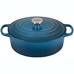 Le Creuset® Signature Cast Iron Covered Oval Dutch Oven in Deep Teal