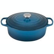 Le Creuset&reg; Signature 6.75 qt. Cast Iron Covered Oval Dutch Oven in Deep Teal