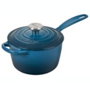 Le Creuset&reg; Signature 1.75 qt. Cast Iron Covered Saucepan with Helper Handle in Deep Teal