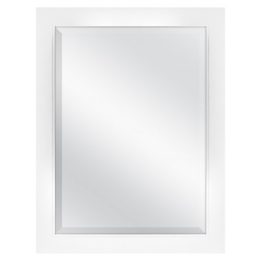 Alternate image 1 for 20-Inch x 26-Inch Decorative Rectangular Wall Mirror in White
