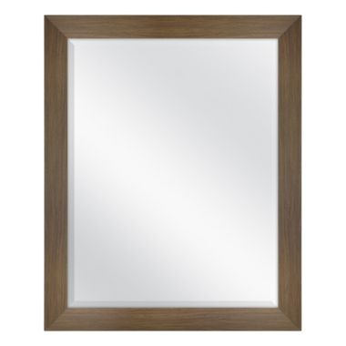 26.5-Inch x 32.5-Inch Wedge Wall Mirror in Rustic Brown. View a larger version of this product image.