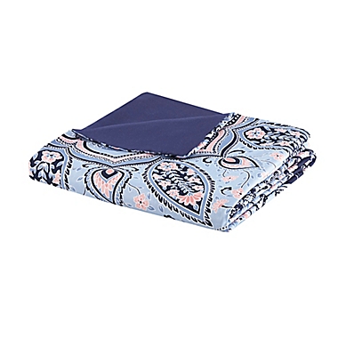 Intelligent Design Odette 4-Piece Reversible Twin/Twin XL Duvet Cover Set in Blue. View a larger version of this product image.
