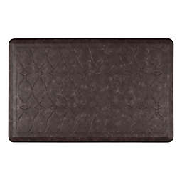 Home Dynamix Gentle Step 20-Inch x 30-Inch Embossed Trellis Mat in Brown