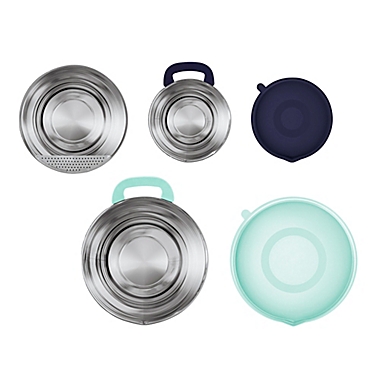 Dash&reg; 5-Piece Stainless Steel Mixing Bowl Set. View a larger version of this product image.