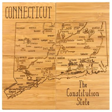 Totally Bamboo Connecticut Puzzle 5-Piece Coaster Set. View a larger version of this product image.