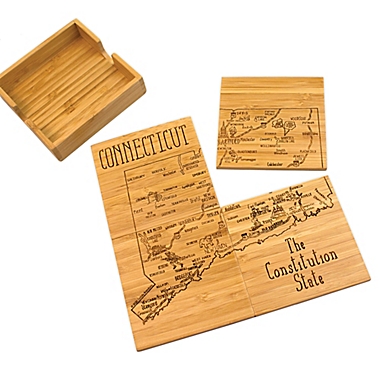 Totally Bamboo Connecticut Puzzle 5-Piece Coaster Set. View a larger version of this product image.