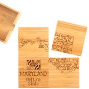 Totally Bamboo Maryland Puzzle 5-Piece Coaster Set