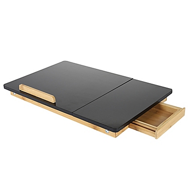 Mind Reader Adjustable Bamboo Laptop Bed Tray in Black. View a larger version of this product image.