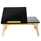 Alternate image 0 for Mind Reader Adjustable Bamboo Laptop Bed Tray in Black