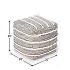 Alternate image 2 for Anji Mountain Taos Pouf in Grey/Ivory