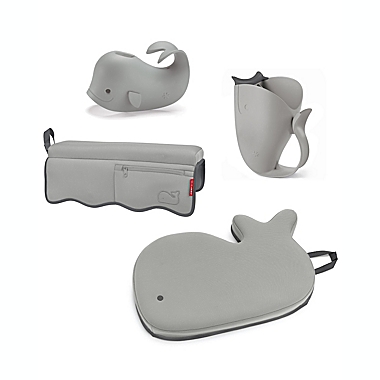 SKIP*HOP&reg; Moby&reg; 4-Piece Bath Time Essentials Kit in Grey. View a larger version of this product image.