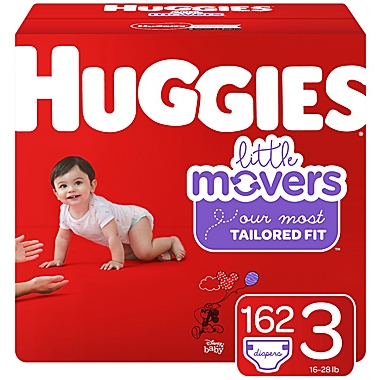 Huggies&reg; Little Movers&reg; Size 3 162-Count Disposable Diapers. View a larger version of this product image.