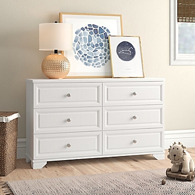 Belle Isle South Lake 6-Drawer Double Dresser in White. View a larger version of this product image.