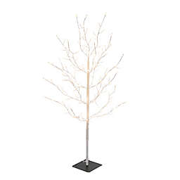 Gerson 4-Foot Pre-Lit Artificial Christmas Tree in White