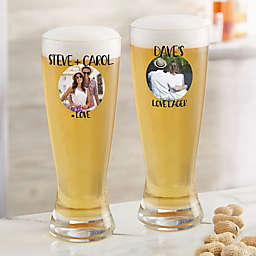 Couple Personalized Photo Pilsner Glass