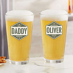 Five-Star Dad Personalized Pint Glass