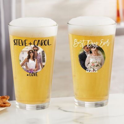 Couple Personalized Photo Glassware Collection