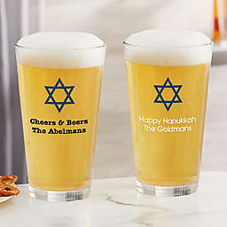 Choose Your Icon Personalized Hanukkah Pint Glass