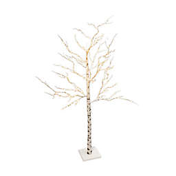 Gerson 6.89-Foot Pre-Lit Birch Artificial Christmas Tree in White