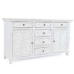 Beckley 6-Drawer Dresser Chest in Rustic White