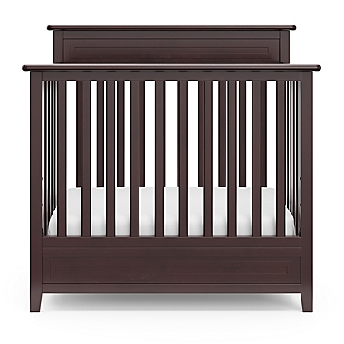 Storkcraft&reg; Petal Mini 4-in-1 Crib with Mattress in Espresso. View a larger version of this product image.