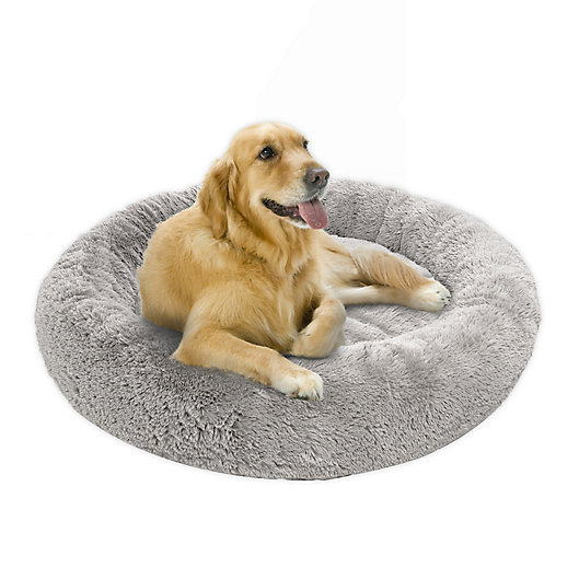 Shag Faux Fur Donut Cuddler Pet Bed Dog Beds Soft Warm for Medium Small Dogs Cat