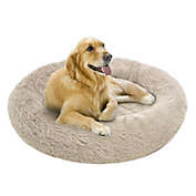 Friends Forever Coco Faux Fur Calming Donut Cuddler Pet Bed