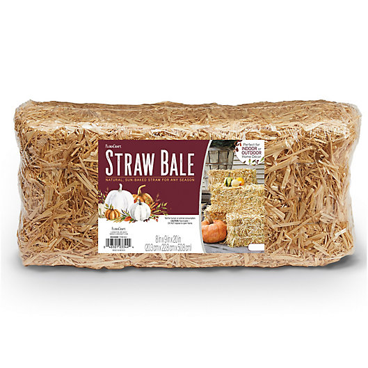 Alternate image 1 for FloraCraft® Decorative Sun-Bleached Straw Bale in Natural