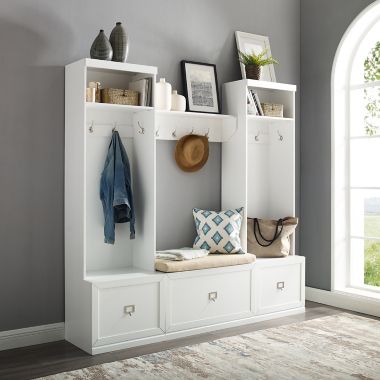 Crosley Harper 4-Piece Entryway Set in White | Bed Bath & Beyond