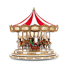 Mr. Christmas® 17-Inch Regal Christmas Carousel in White