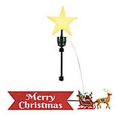 Mr. Christmas  24-Inch Santa&#39;s Sleigh Animated Christmas Tree Topper in Red