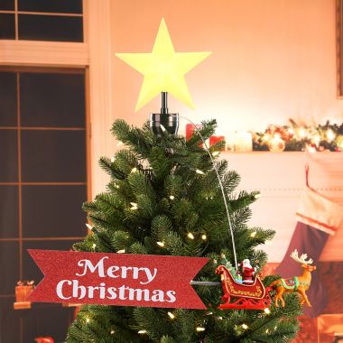 Mr. Christmas 24-Inch Santa's Sleigh Animated Christmas Tree Topper in Red  | Bed Bath & Beyond