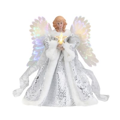 Mr. Christmas&reg; 12-Inch Celestial Angel LED Illuminated Tree Topper in White