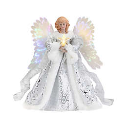 Mr. Christmas® 12-Inch Celestial Angel LED Illuminated Tree Topper in White