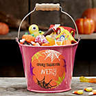 Alternate image 0 for Sweets &amp; Treats &quot;Spooky Treats For&quot; Personalized Halloween Mini Bucket in Pink