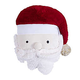 Levtex Home Merry & Bright Holly Jolly Santa Throw Pillow in White