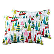 Levtex Home Merry &amp; Bright Holly Jolly Standard Pillow Shams (Set of 2)