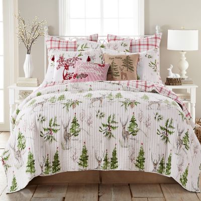Christmas Tree Winter Sleigh Duvet Quilt Cover Bedding Set Pillowcases 