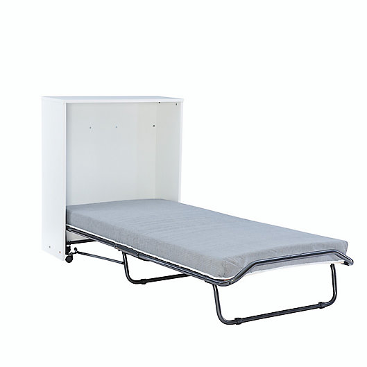 Alternate image 1 for Denison Folding Rollaway Bed with Cabinet in Pewter