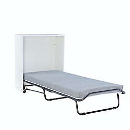 Denison Folding Rollaway Bed with Cabinet in Pewter