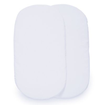 Delta Children 2-Pack Fitted Bassinet Sheets in White