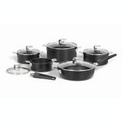 Starfrit the Rock&trade; T-LOCK Space Saving Nonstick Aluminum 12-Piece Cookware Set
