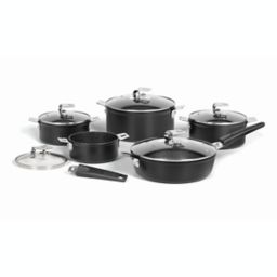 Starfrit the Rock™ T-LOCK Space Saving Nonstick Aluminum 12-Piece Cookware Set