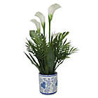 Alternate image 0 for W Home 25-Inch Calla Lily in Round Blue/White Ceramic Pot