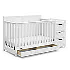 Alternate image 1 for Graco&reg; Hadley 4-in-1 Convertible Crib and Changer in White