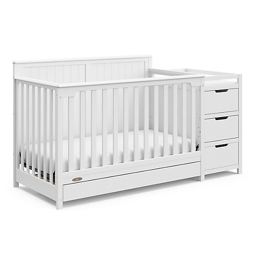 Alternate image 1 for Graco® Hadley 4-in-1 Convertible Crib and Changer
