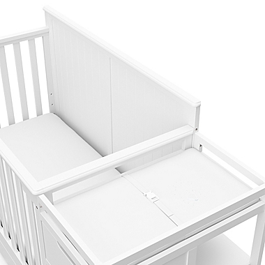 Graco&reg; Hadley 4-in-1 Convertible Crib and Changer in White. View a larger version of this product image.