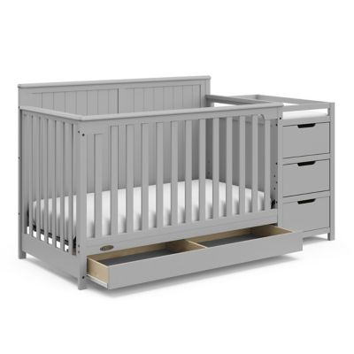 Graco&reg; Hadley 4-in-1 Convertible Crib and Changer in Pebble Grey