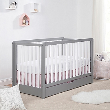 carter&#39;s&reg; by DaVinci&reg; Colby 4-in-1 Crib with Drawer in Grey/White. View a larger version of this product image.