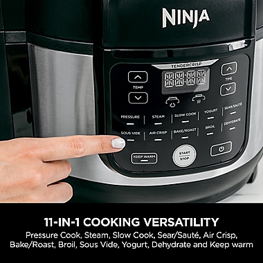 Ninja&reg; Foodi&reg; 6.5 qt. 11-in-1 Pro Pressure Cooker + Air Fryer with Stainless Finish. View a larger version of this product image.